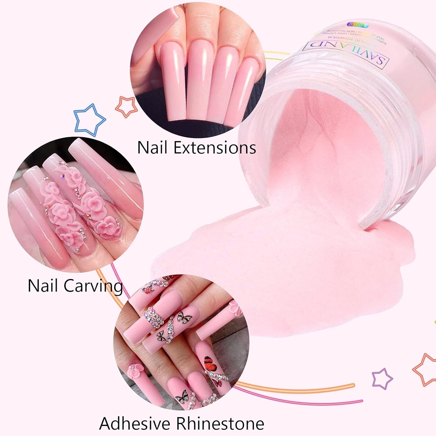 Easy-to-Use 30g Pink Acrylic Nail Powder for Beginners & Pros – No Lamp Needed