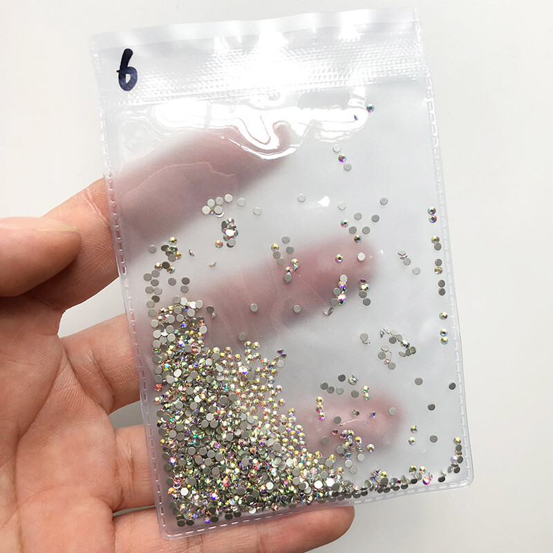 Top quality 1440pcs Crystal AB Rhinestones Flat Back Gems 3D Nail Art Decoration