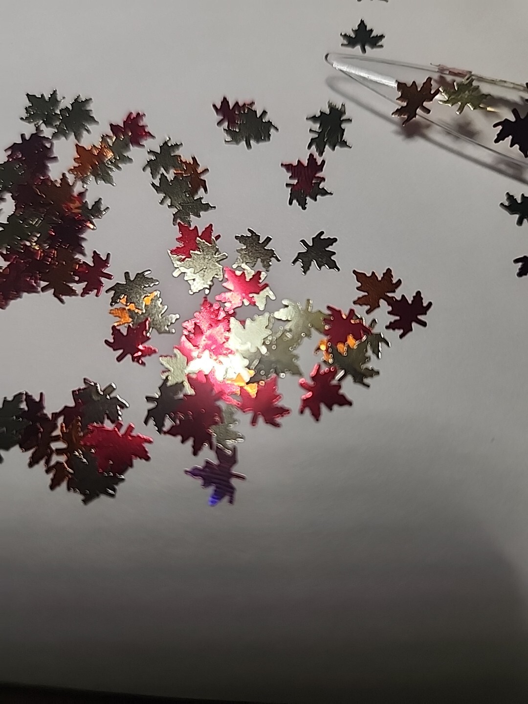 Maple Leaf Nail Art Glitter Flakes Leaves Autumn 5g bag