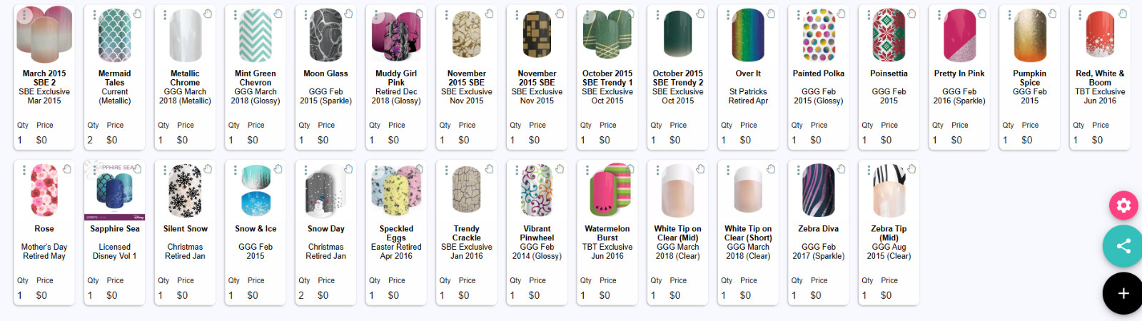 Jamberry Nail Wraps – 3/4 (Partial) Sheets