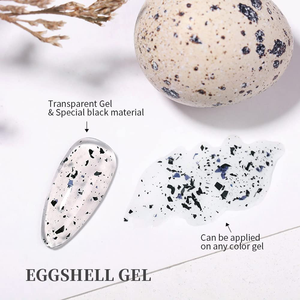 1Pc Eggshell Nail Polish Quail Egg Irregular Laser Flakes Sequins Color Powder N