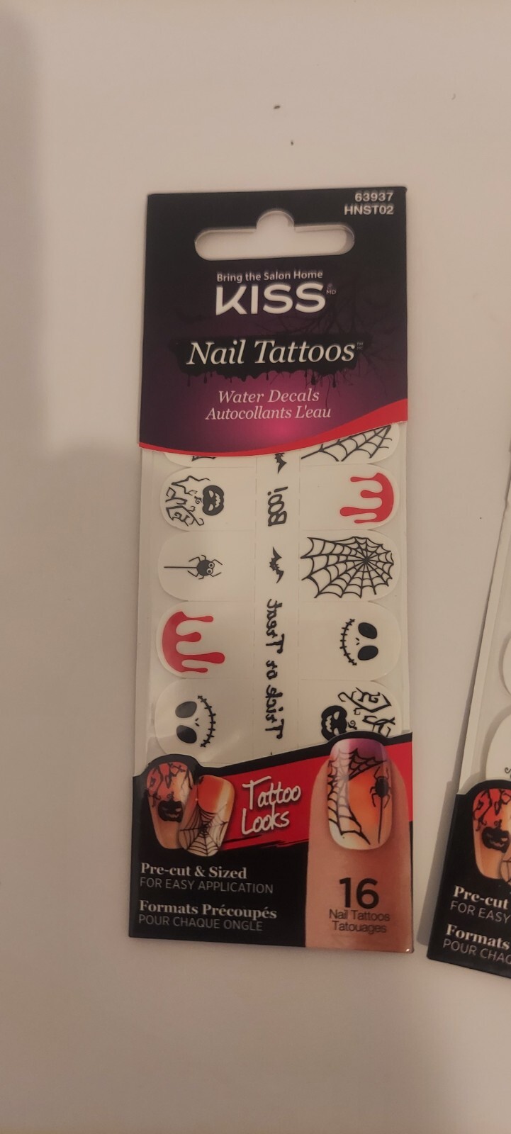 5 Packs Kiss Halloween 16 Nail Tattoos 80 Total Nightmare Before Christmas Jack