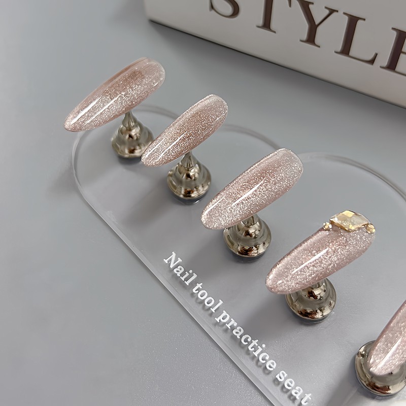Press Nails 3D Crystal Nail Tips Stick on Nails with Nail Glue Reusable Nail kit