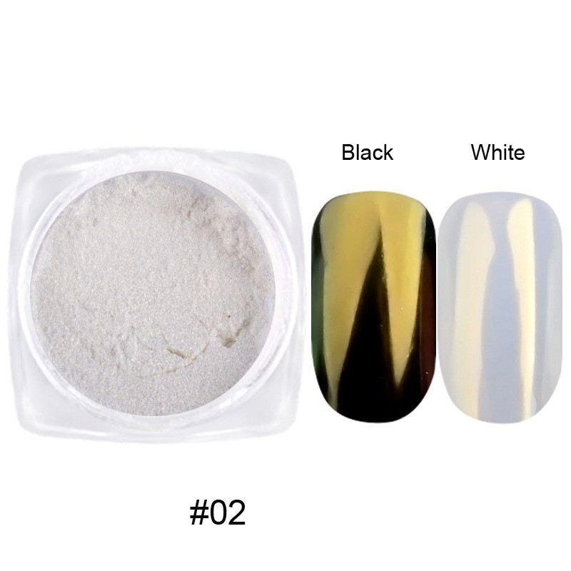 12Pcs Moonlight Multi Pearl Chrome Nail Powder, Super Glossy Clear Mirror Effect