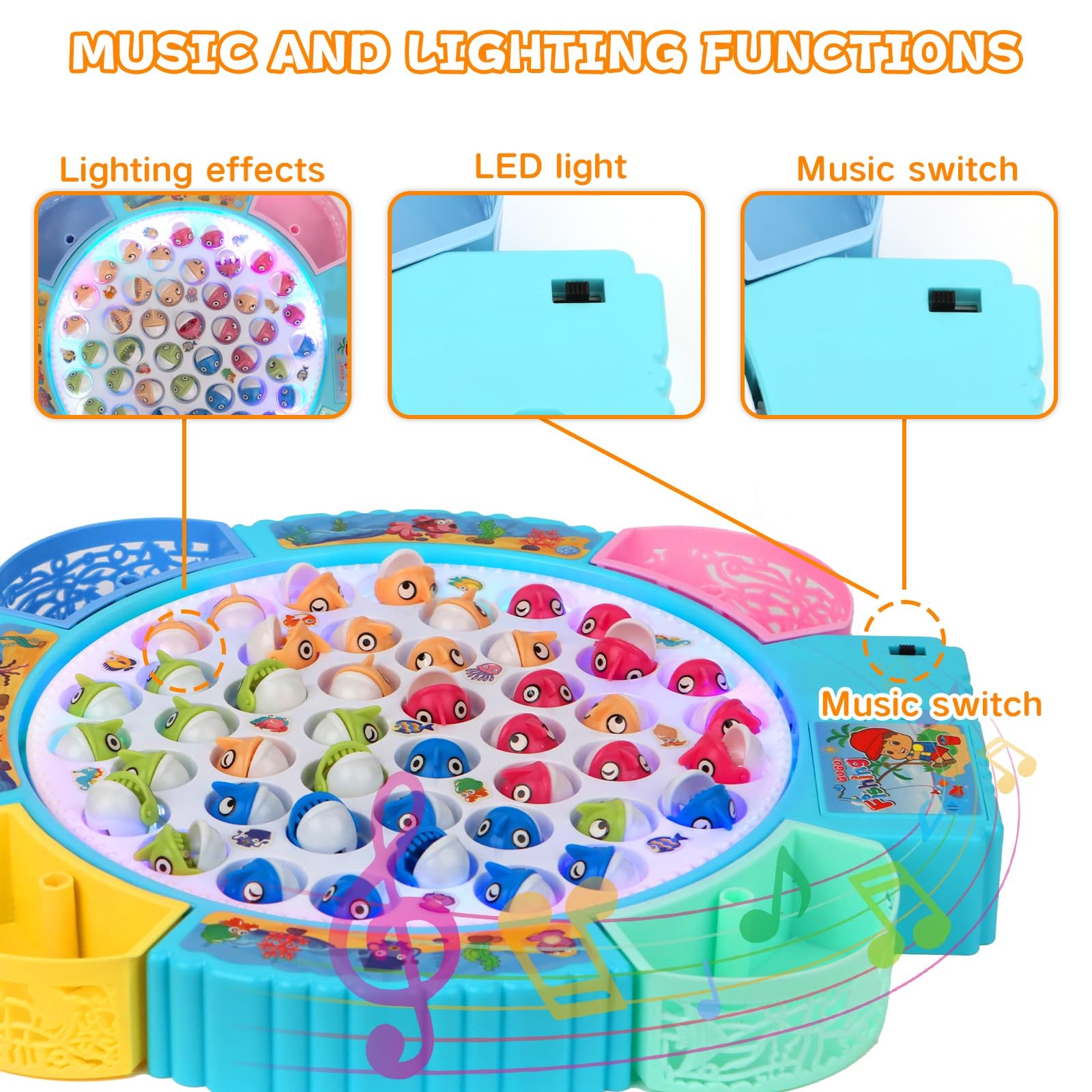 QuadPro Magnetic Fishing Games Set – Educational Toddler & Kids Small