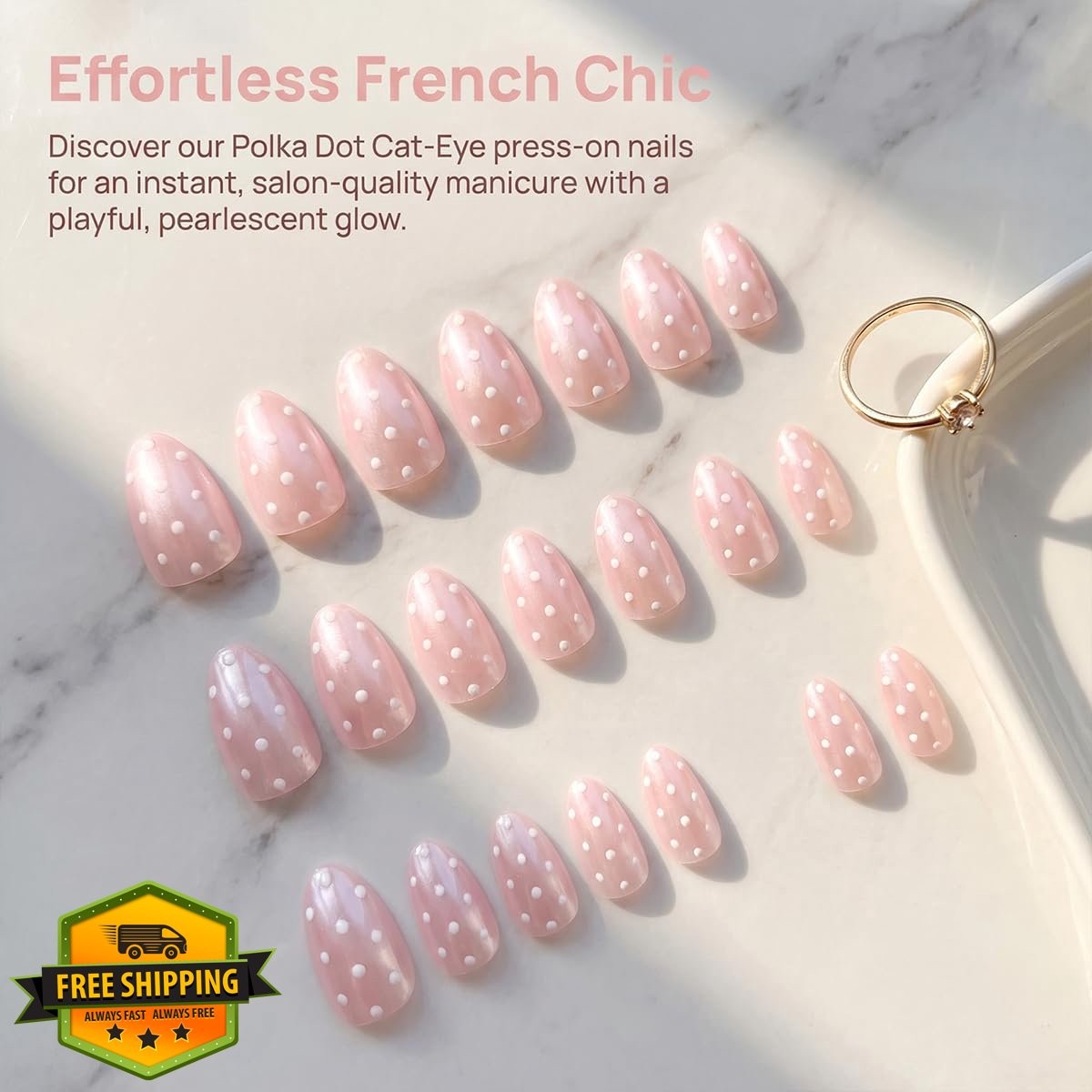 LFAAYYF Short Almond Press On Nails 10Style