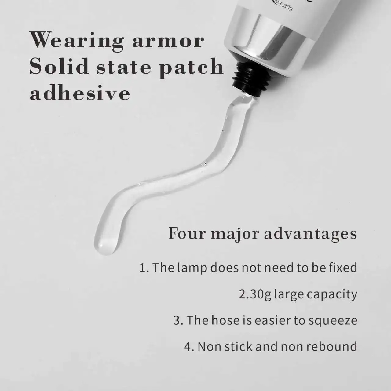 30 Grams of Solid Nail Gel, Suitable for Artificial Nail Extensions, 3D Carving