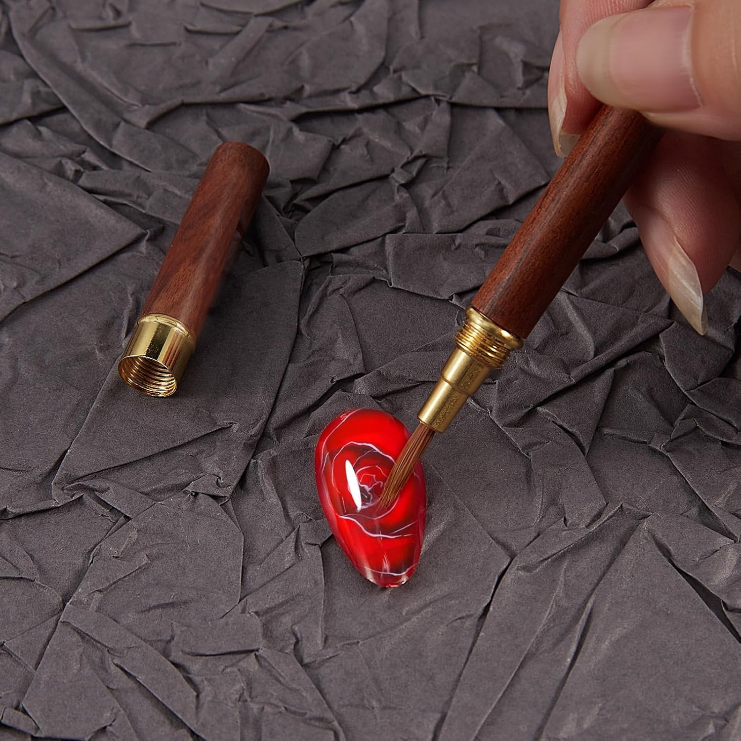 Kolinsky Nail Art Brush Acrylic 3D Carving Drawing Painting Pen Tool