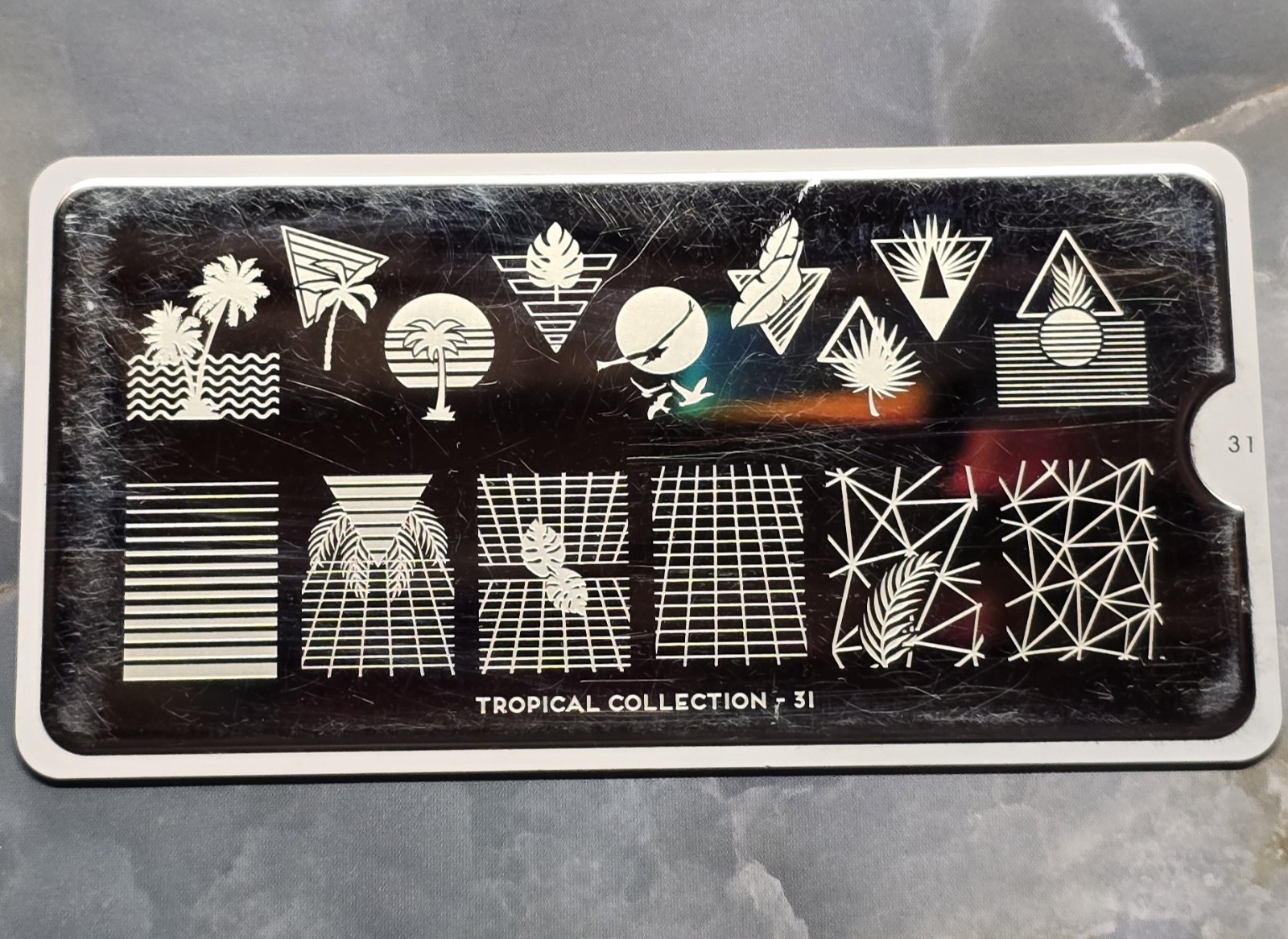 MoYou-London Tropical Collection 37 Nail Stamp Plate Boho Summer Beach sunset