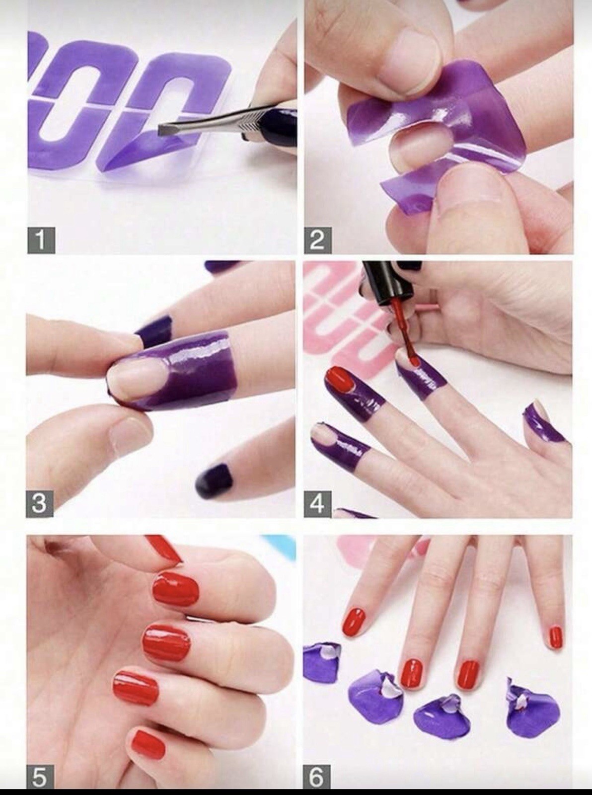 10PCS Random U – Shaped Guard Nail Polish Finger Protector Peel of Tape Stickers
