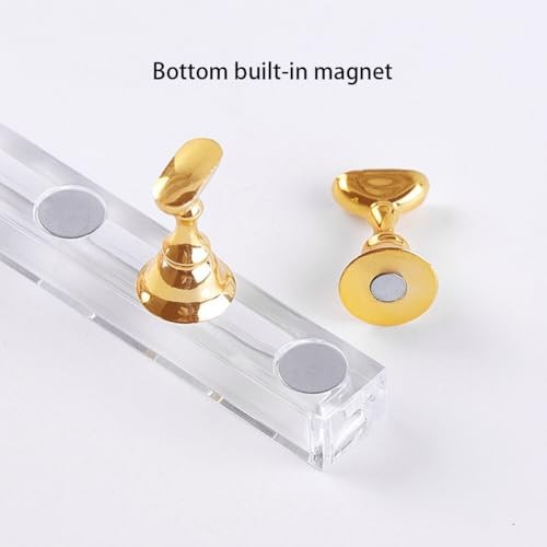 Nail Stands Acrylic Nail Art, Magnetic Nails Tip Holder for Painting Pink