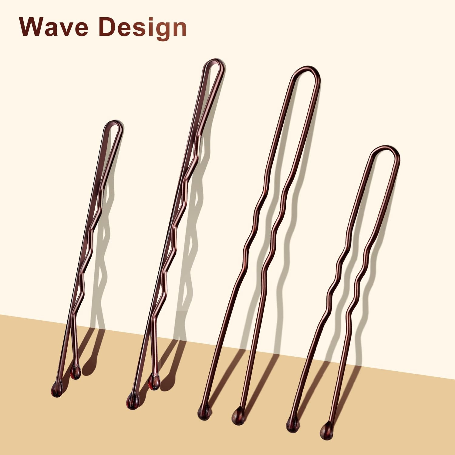 TsMADDTs Bobby Pins Brown U Shaped Hair for Ballet Buns Women A-Brown