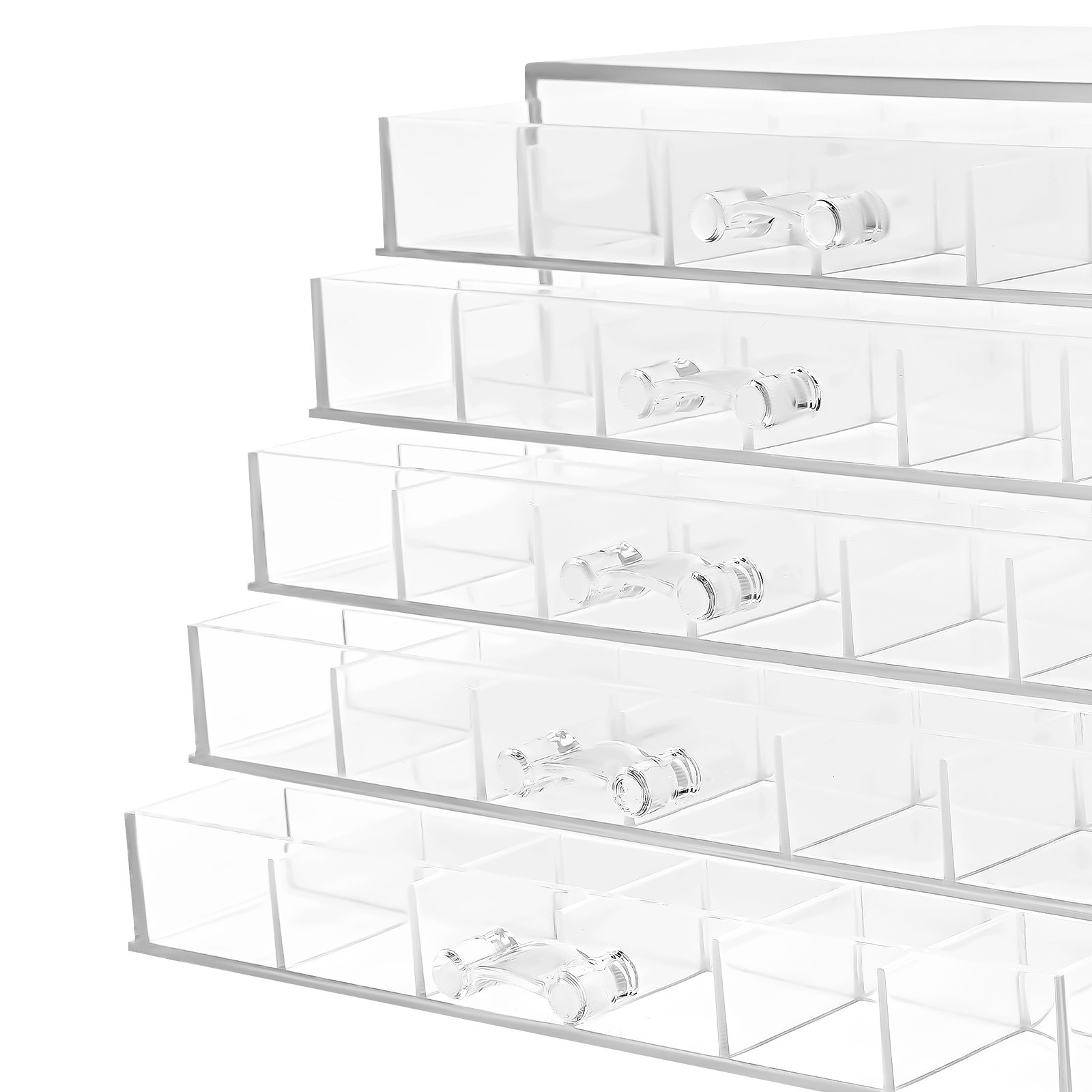 5 Layers 120 Grids Nail Art Supplies Display Case Organizer Nail Art Storage Box