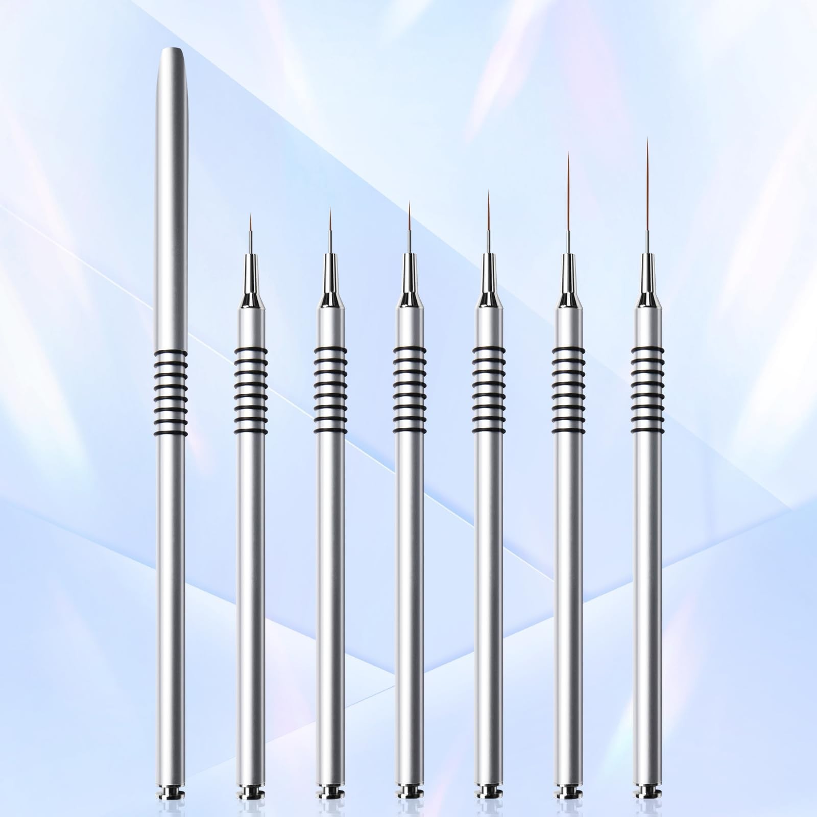 6Pcs Nail Art Liner Brush Set – Thin Striping & Dotting Pens for UV Gel Design