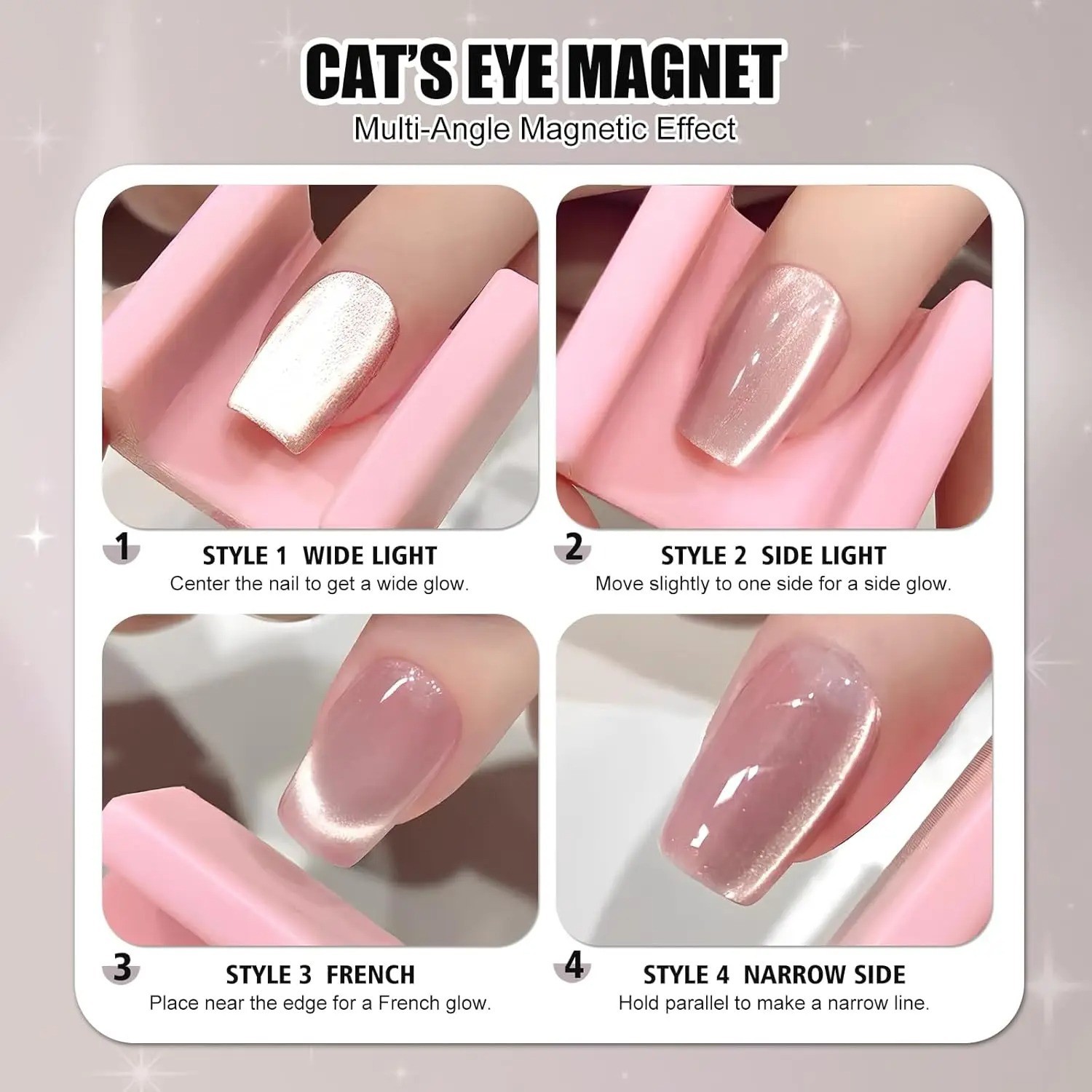 Magnet Stick – Cat Eye Nail Art Tool for DIY Magnetic Gel – Velvet Finish