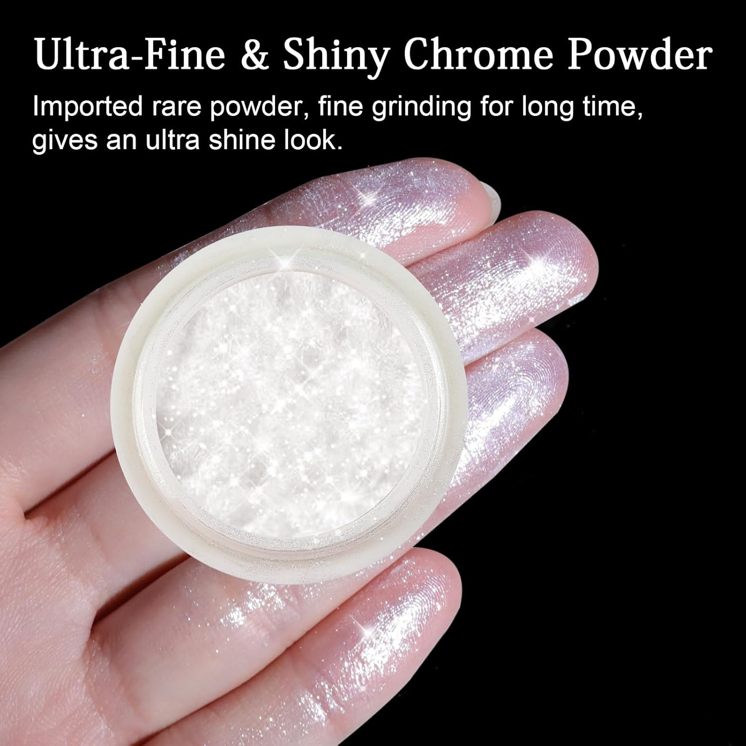 Pearl Chrome Nail Powder -【0.8G Super Pearl Effect】Chrome Powder for Nails Iride