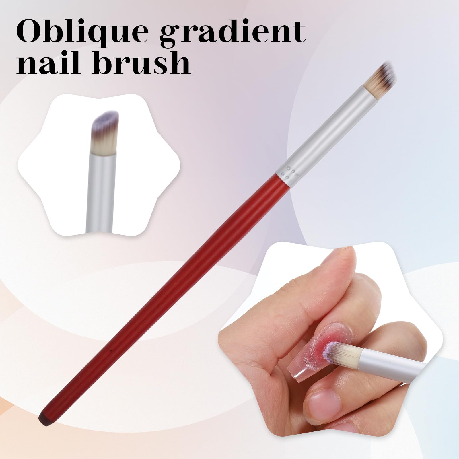5 Pcs Silicone Nail Brushes, Ombre Nail Brush, Nails Design Brushes, for Grad…