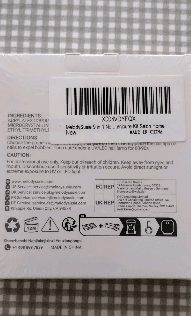 Nail Glue for Clear Acrylic Nail Tips 2 Pack MelodySusie 9 In 1 New In Box