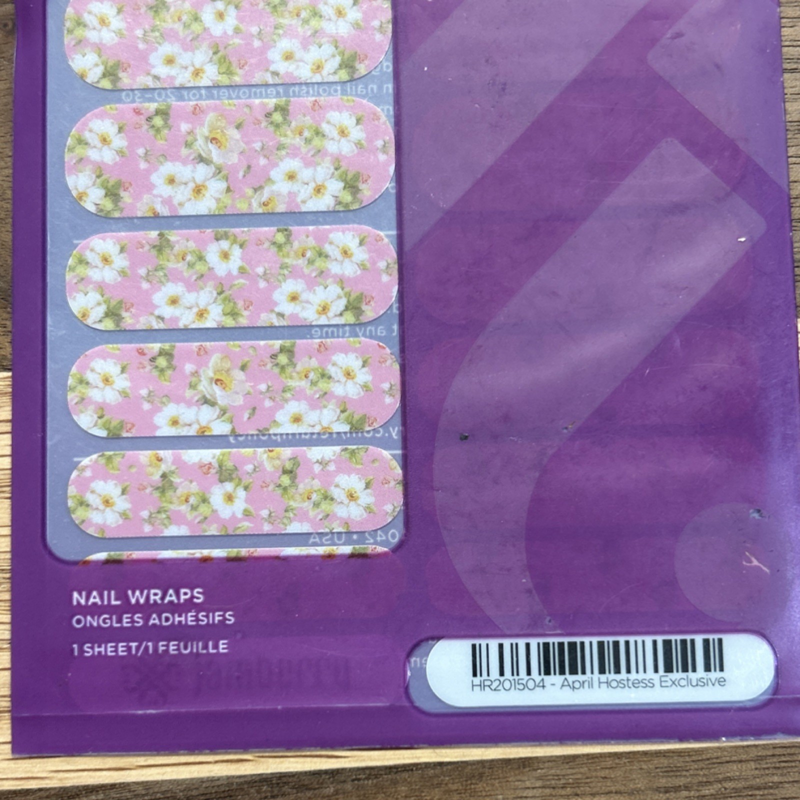 Jamberry Floral Nail Wraps Multicolor Self-Adhesive Botanical Garden Assorted