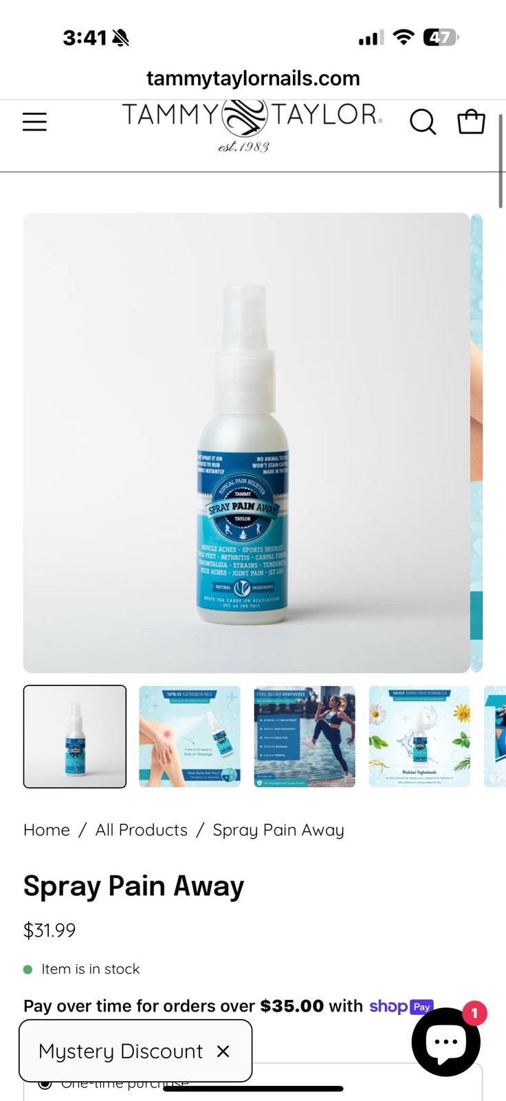2 of Tammy Taylor Spray Pain Away – 3oz/88.7ml