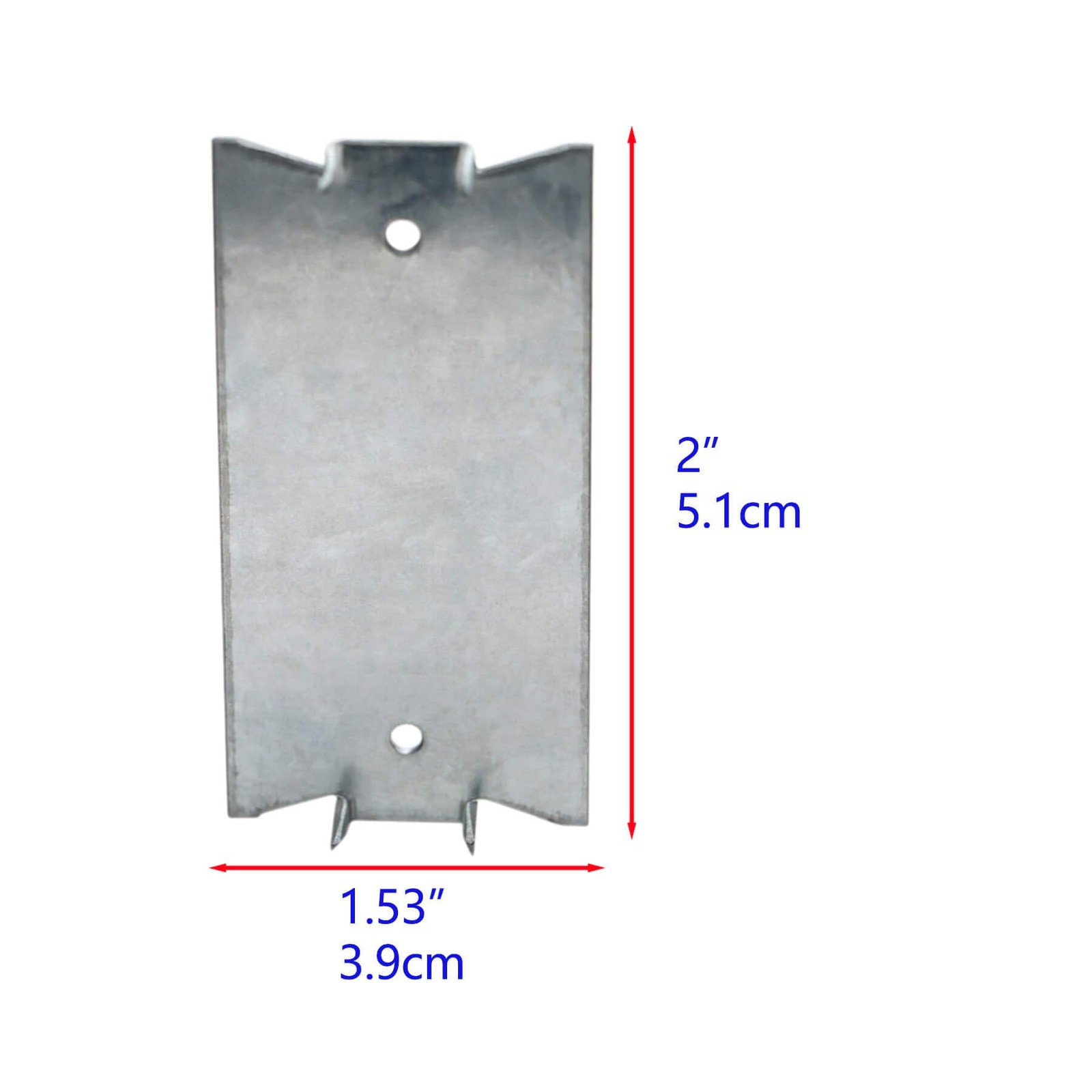 50PCS Nail Plates for Wood Studs, 1.5 x 2 Inch Nail Plate, Sharp Pointed Prongs,