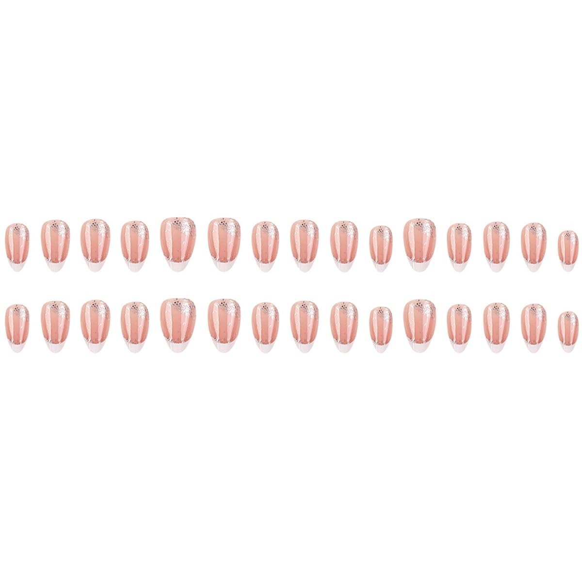 LRKNNO White French Tip Press on Nails