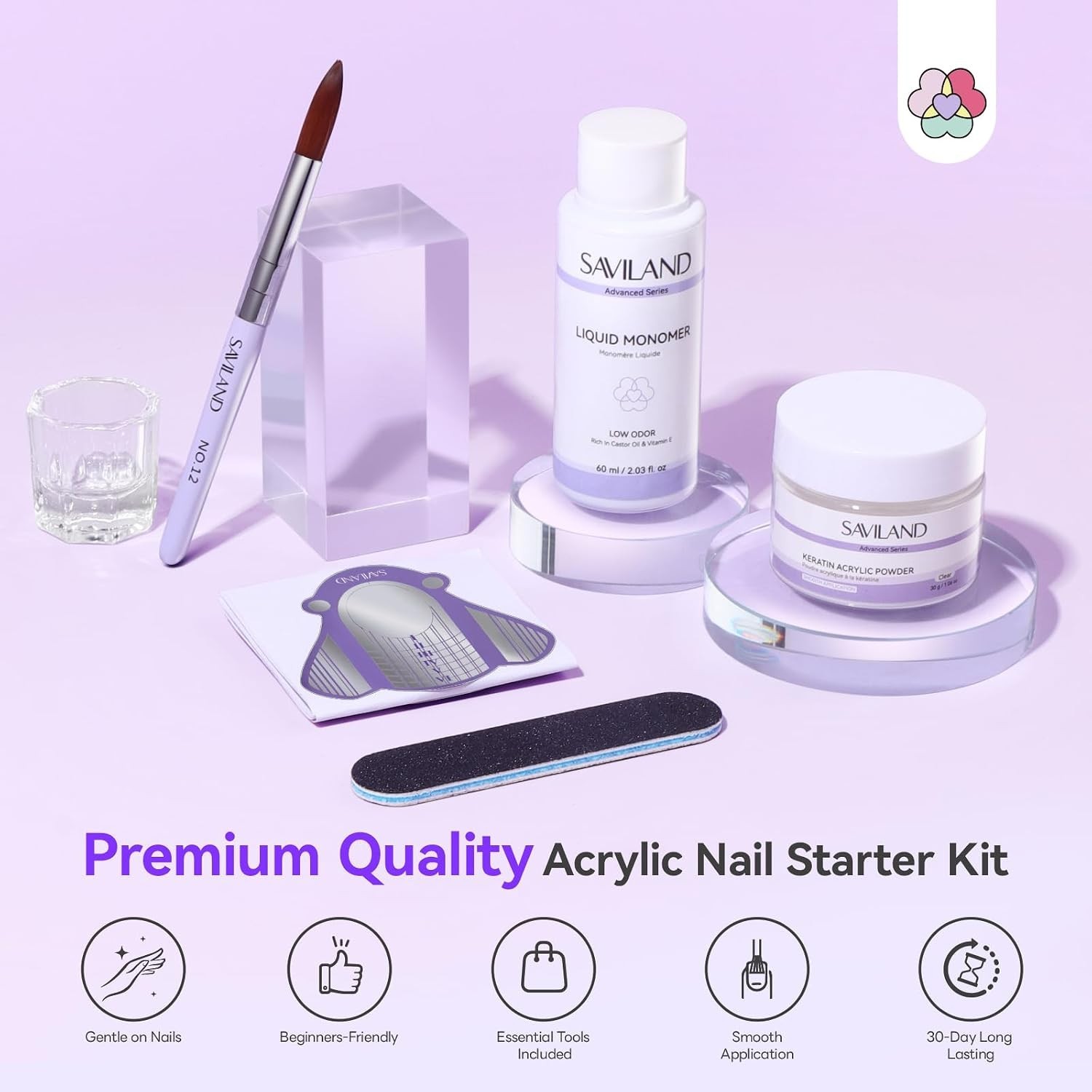 30g Clear Acrylic Nail Kit with 60ml Liquid – Perfect for DIY Nail Extensions