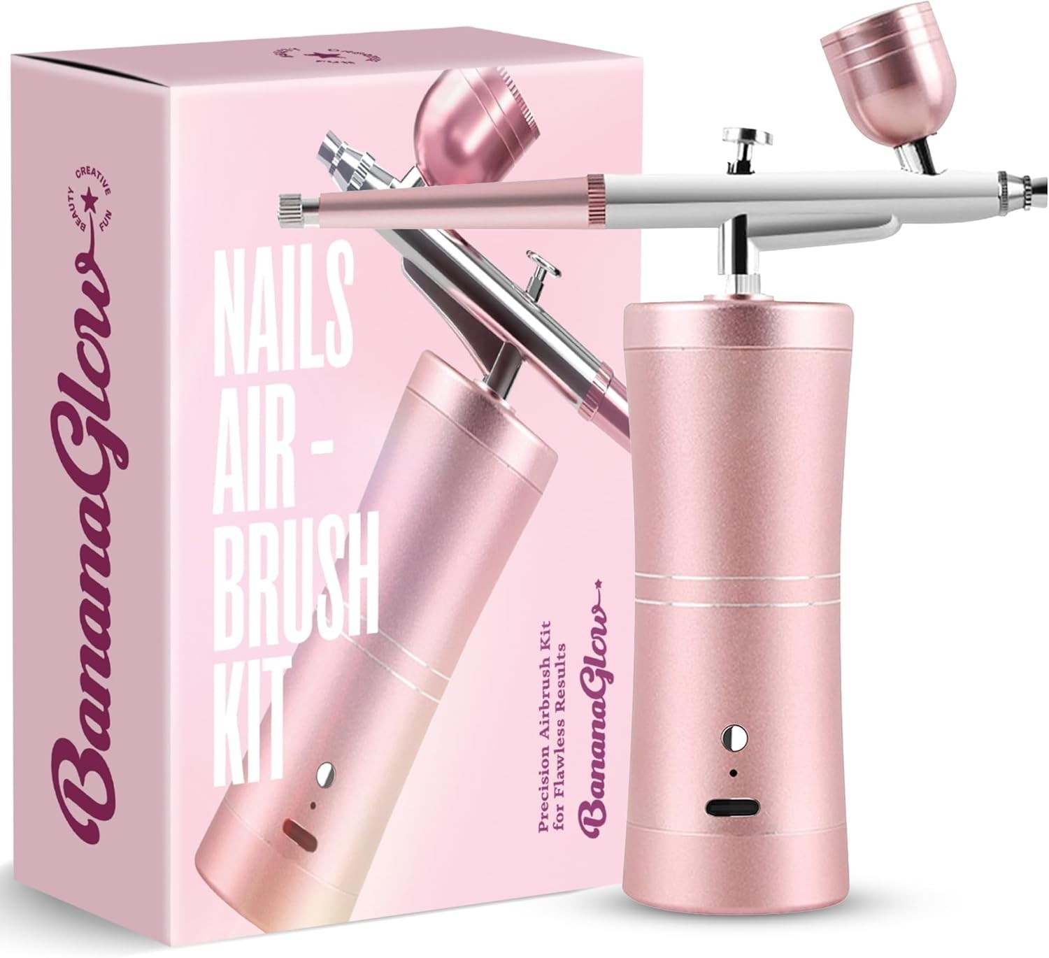 Portable Cordless Nail Art Airbrush Kit – Professional Stencils & Tools Included