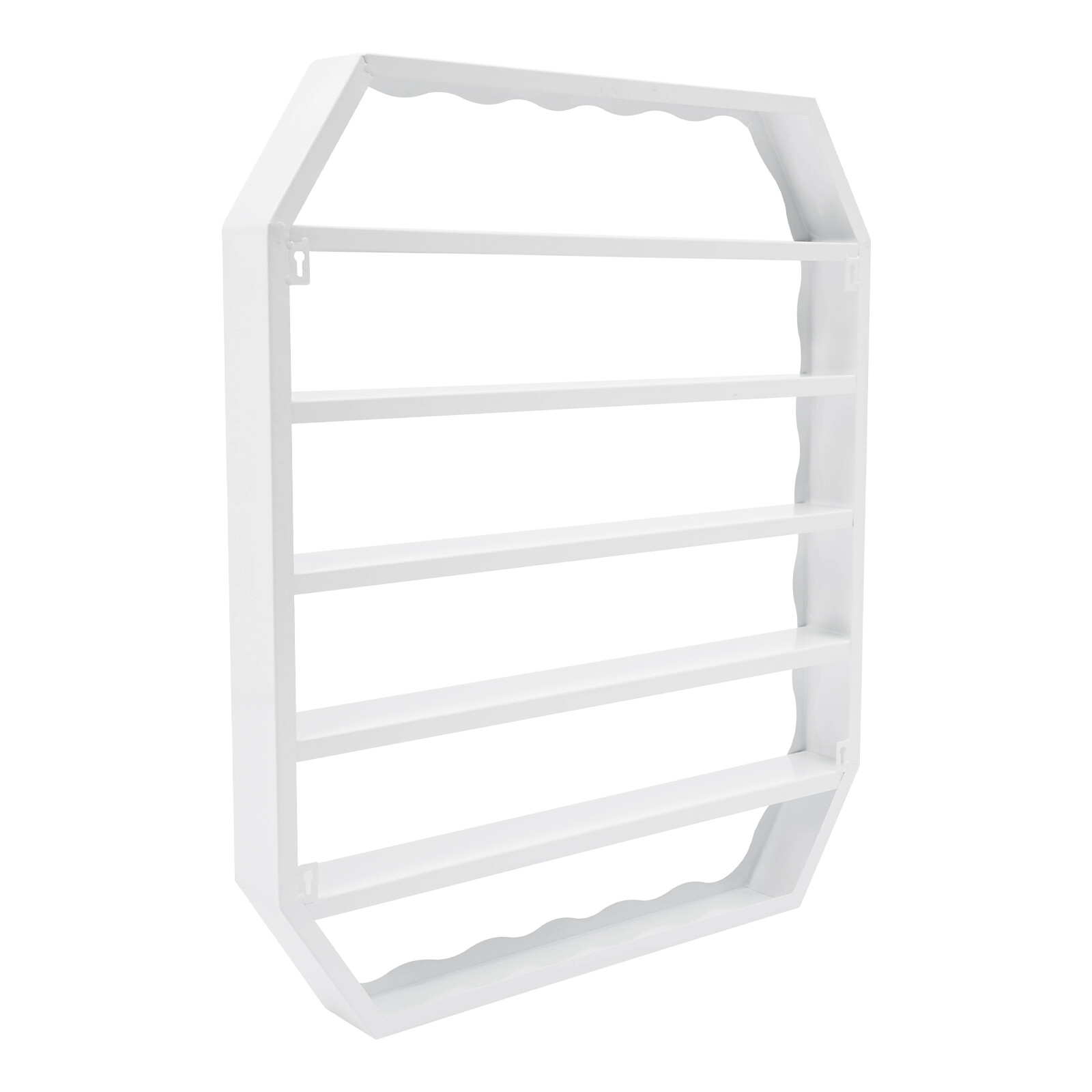 3pcs Nail Polish Storage Racks Wall-mounted Metal Multi-tiers Display Rack White