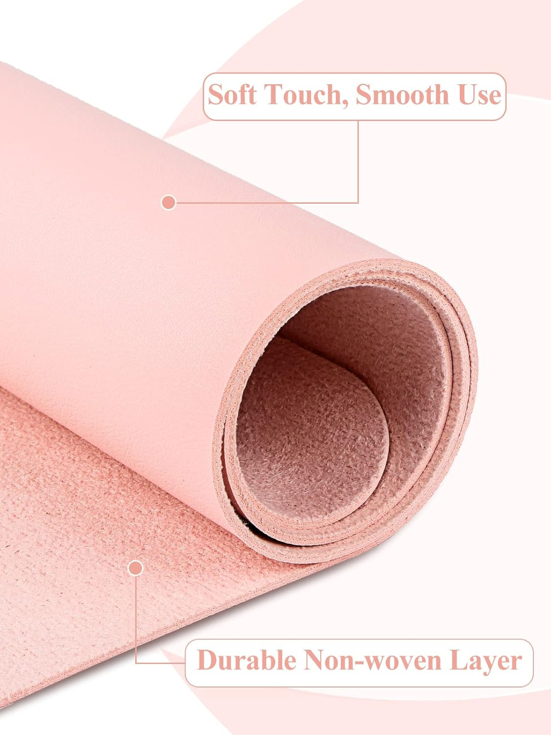 (MAT ONLY) Pink Nail Art Table Mat, Foldable Nail Art Hand Rest Pad for Nail Arm