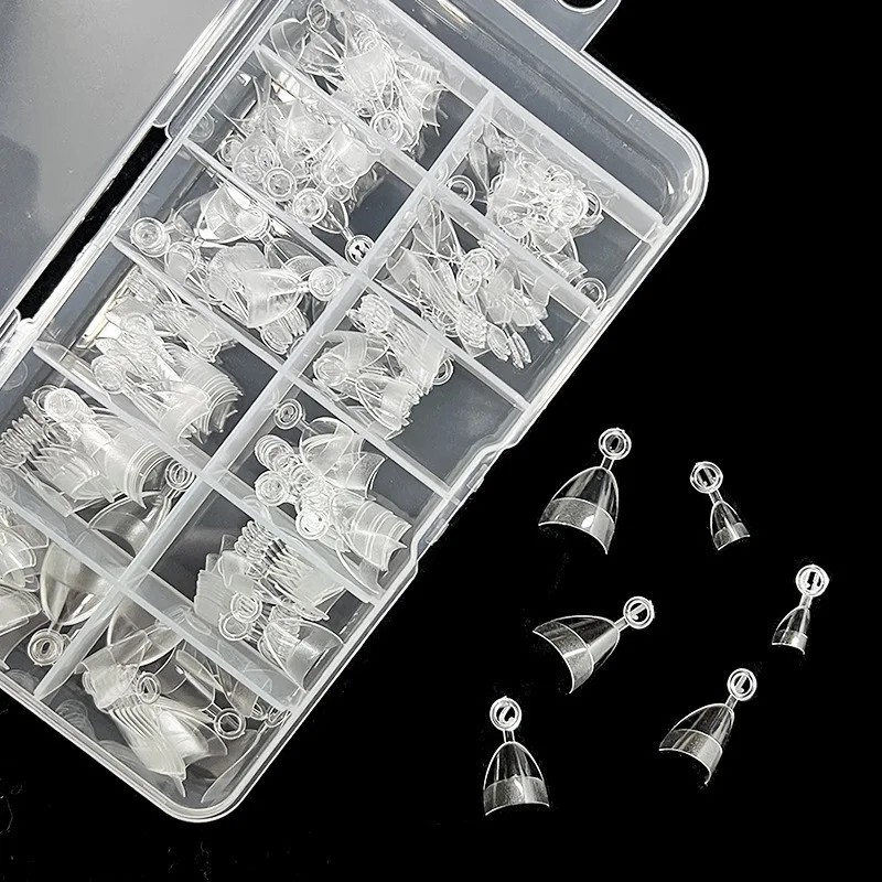 240Pcs Half Cover Almond Nail Tips XS Matte Fake Nail Extensions 12 Sizes