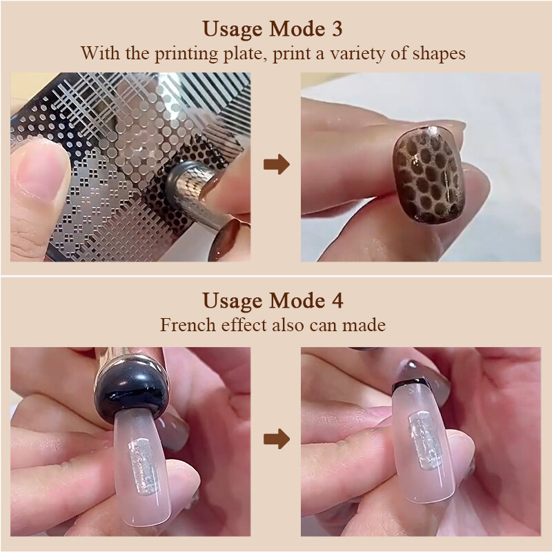 Nail Art Silicone Applicator Sticks Chrome Pigment Dust Applying Manicure Tool