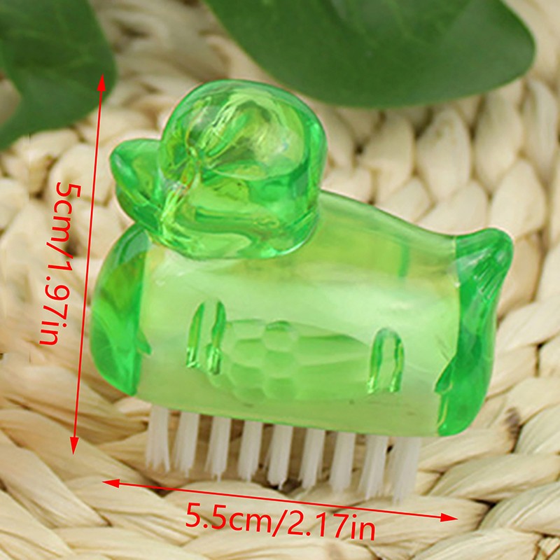 Duck Nail Art Trimming Brush Manicure Pedicure Files Cleaning Scrubbing Tool