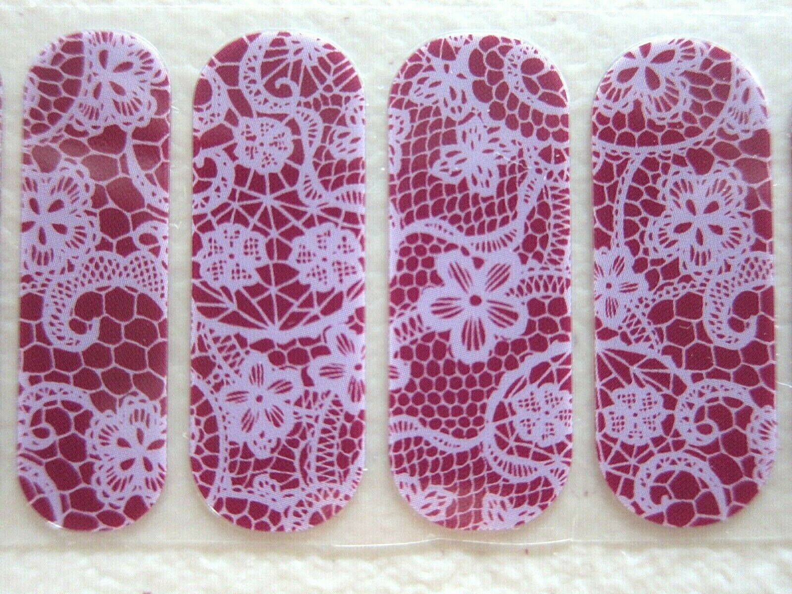 Jamberry Nail Wraps ~ HALF SHEET ~ LADY LACE Retired Rare Fall Floral