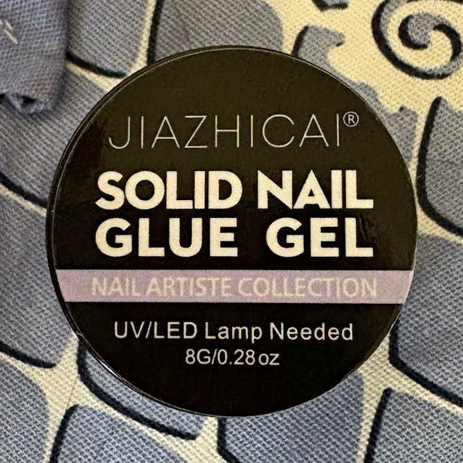 JIAZHICAI Solid White Nail Glue Gel, UV/LED Cure, Nail Art, 8g