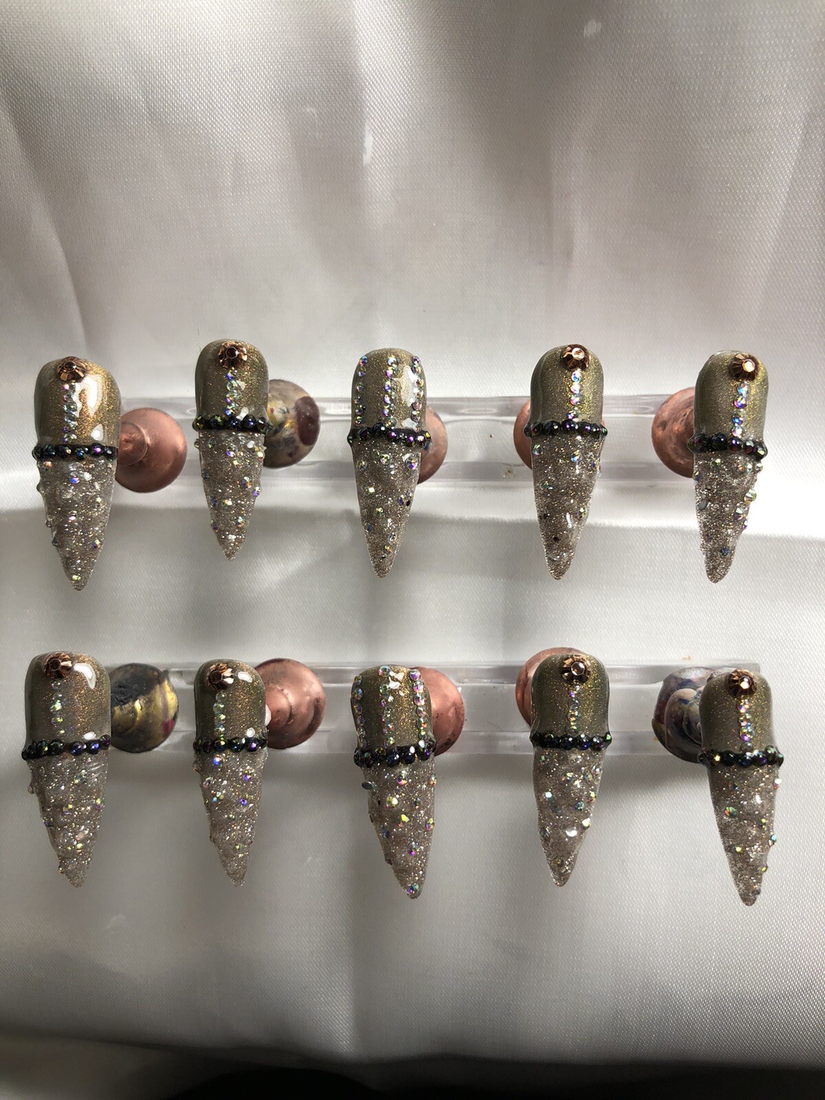 Z NAILZ!/Z CLAWZ! Gorgeous Set Of Handmade Custom Alligator Press On Nails