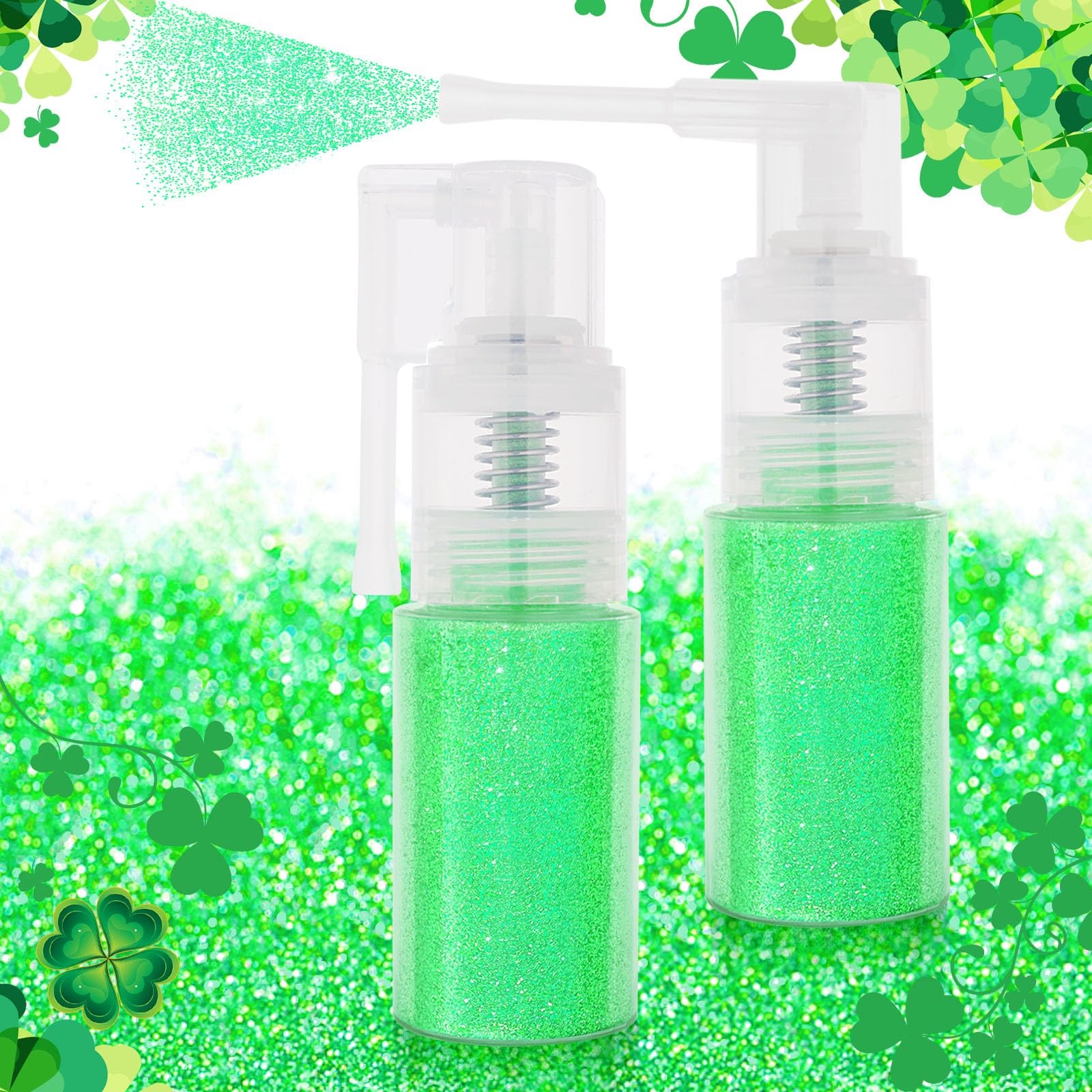 Green Body Hair Glitter Spray, Shinny Sparkle Glitter Spray for Clothes,Loose…