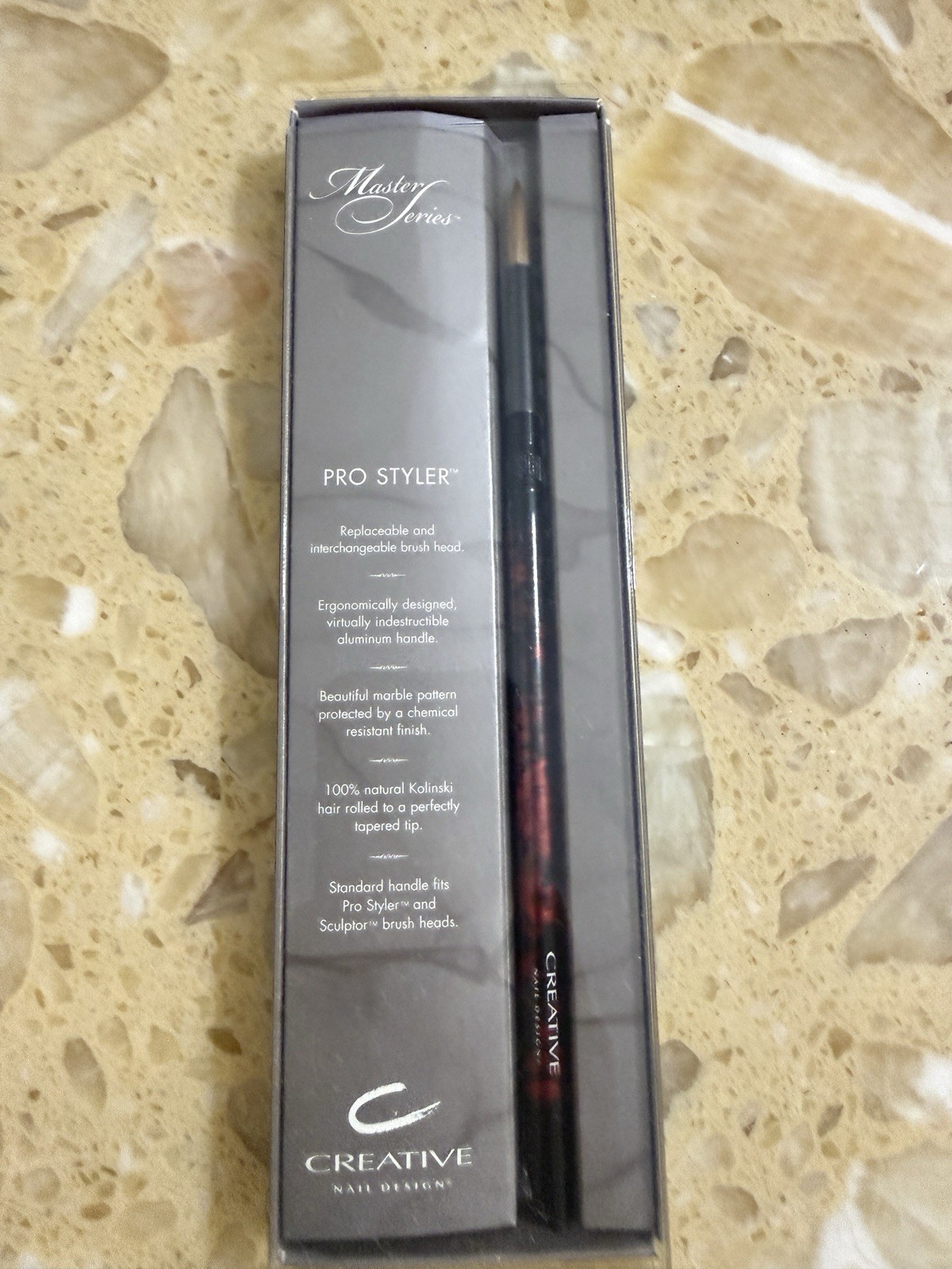 Master Series CND™ PRO SCULPTING LIQUID & POWDER ROUND BRUSH KOLINSKI Red