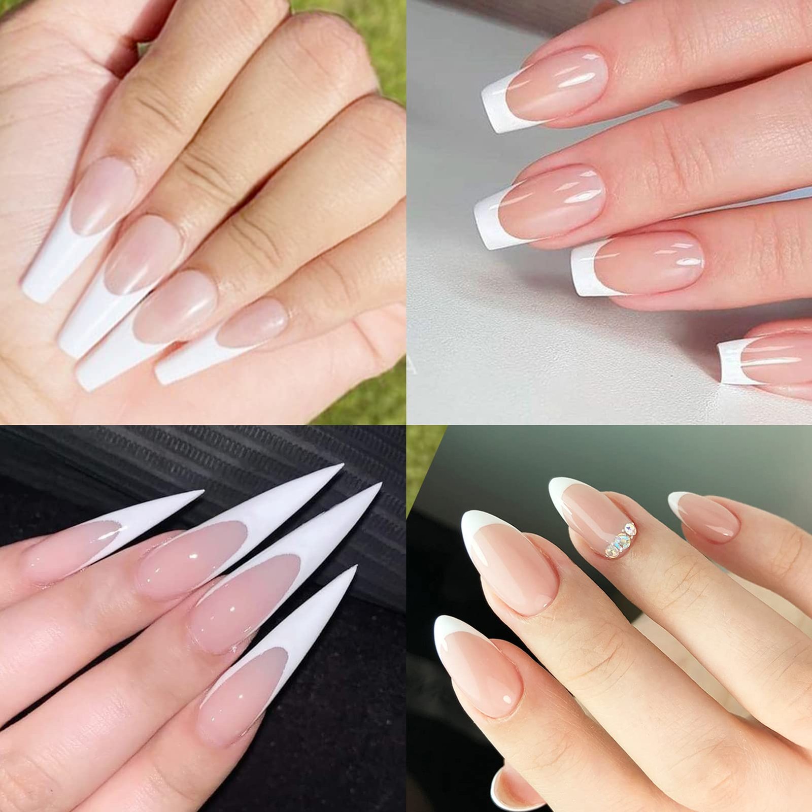 36 Sheets 1512 Pcs French Tip Nail Guides, Self-Adhesive French Smile Manicur…