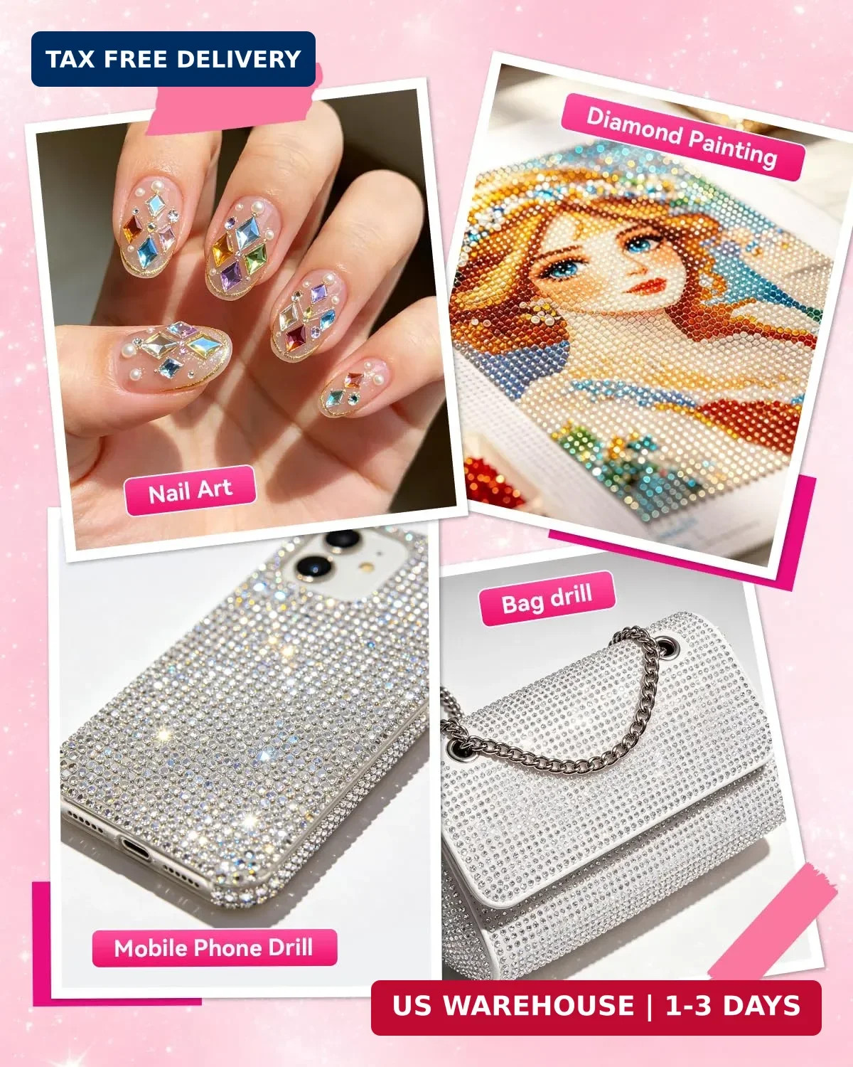 Rhinestone Picker Tool Kit: 2Pcs Rhinestone Picker Handle, Dual-Ended Rhinestone