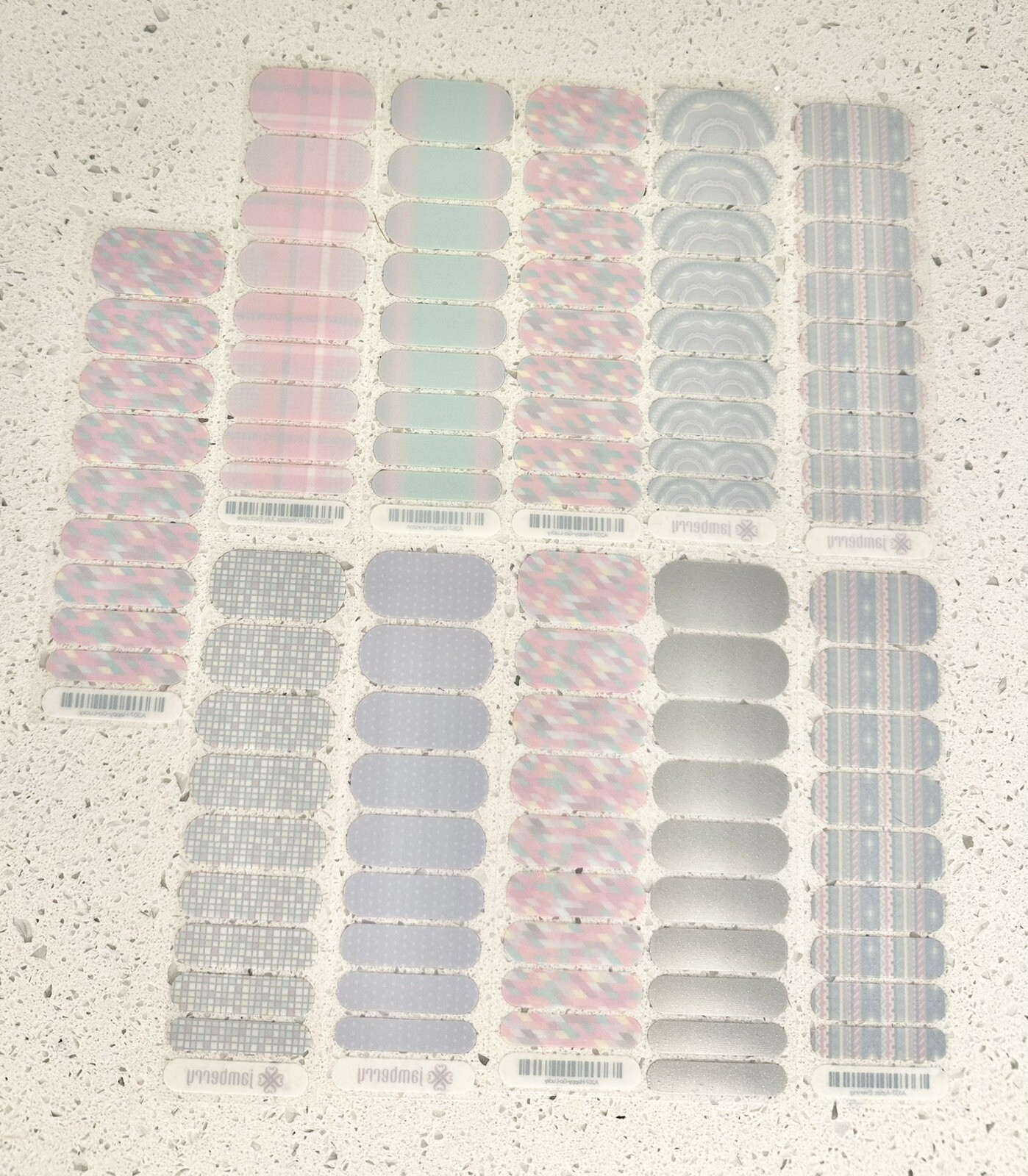 Jamberry Nail Polish Wraps Half Sheets Holographic Sparkle Aztec Mixed Of Lot 11