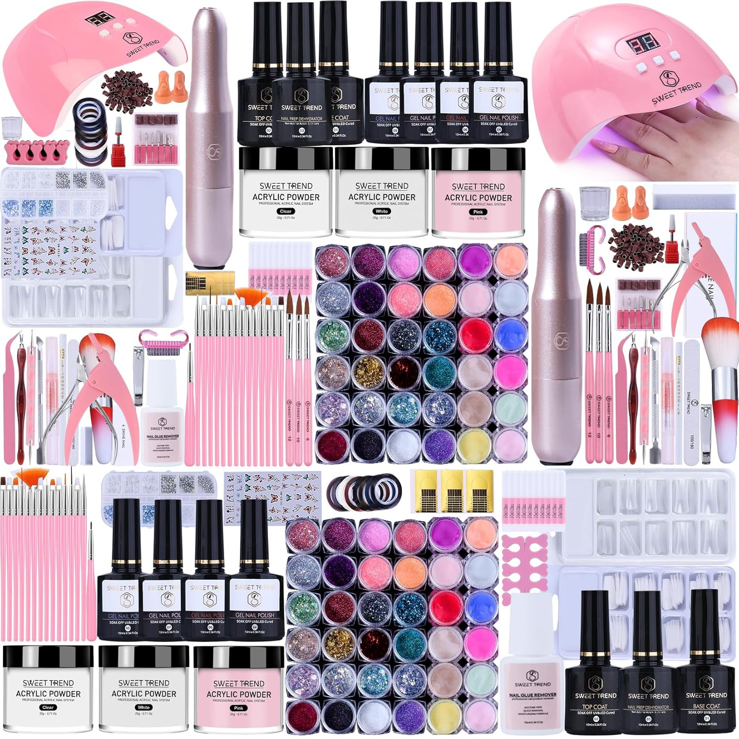 Acrylic Nail Kit for Beginners: Professional Powder Set with Everything | Nail E