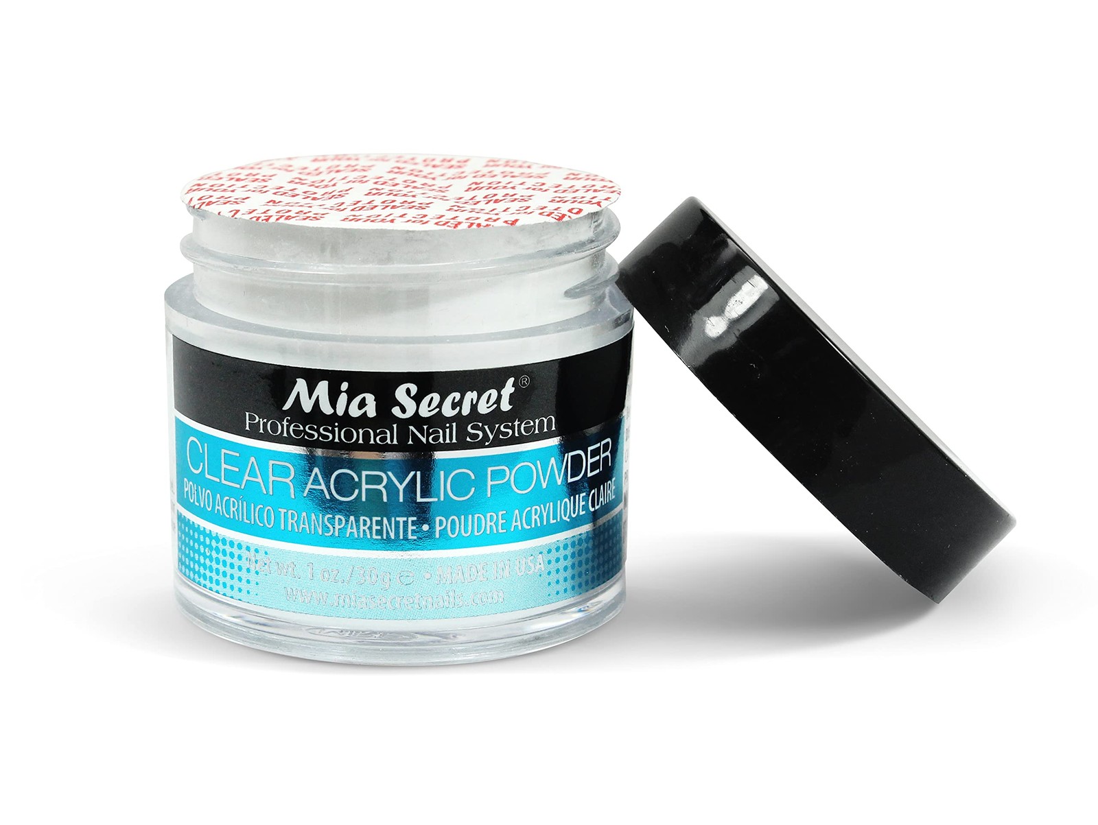 Mia Secret Clear Acrylic Powder 1 Ounce USA Made Salon Quality Nail Powder