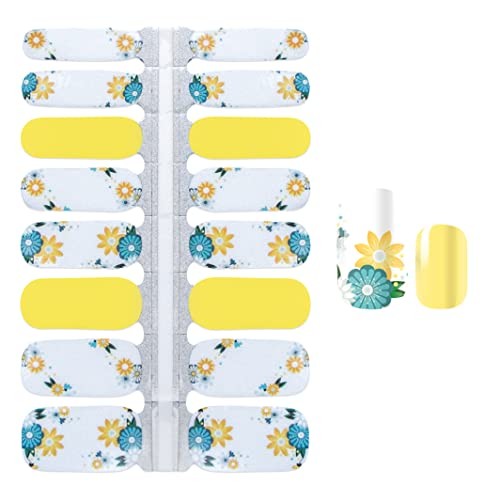 5 Sheets Nail Polish Strips Flower Adhesive Nail Polish Stickers Nail NO3