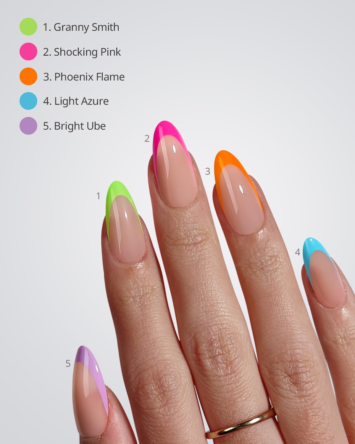 BTArtboxnails XCOATTIPS Peach French Press On Nails, L Coffin