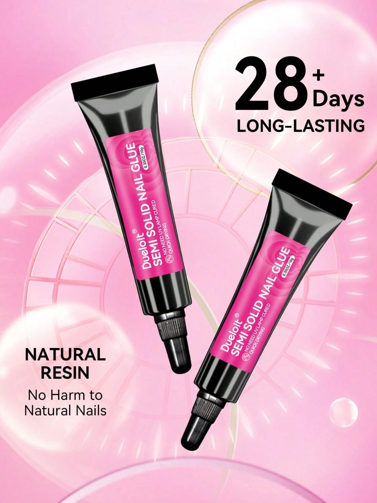 2PCS Newly Upgraded Quick Drying 10g Semi Solid Nail Glue For Press On Nails Tip