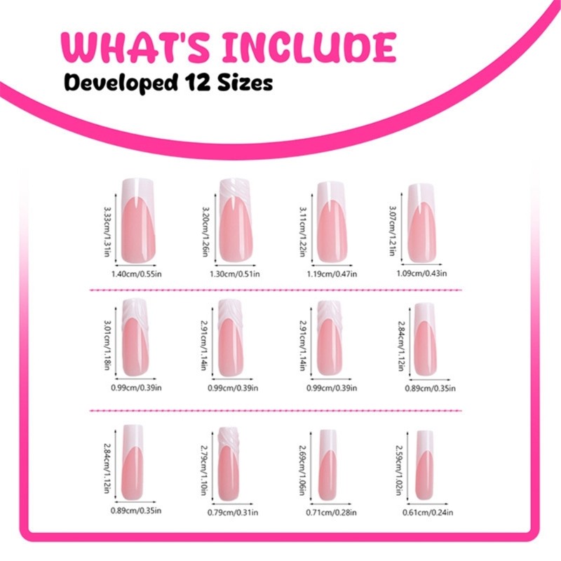 on Nail Square Shaped False Nail Quick Apply for Any Outfit and Occasion
