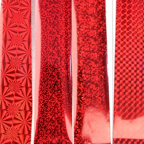 10 Rolls Red Metallic Nail Foil Holographic Nail Art Foil Holographic Red
