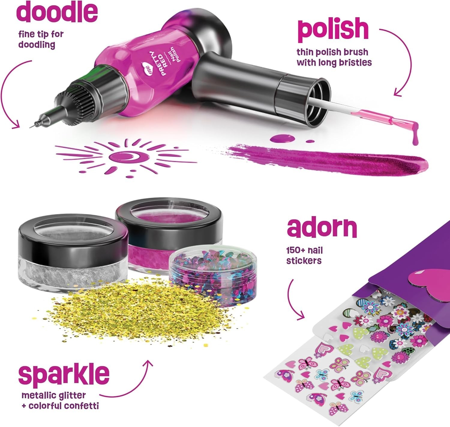 Nail Art Studio for Girls – Nail Polish Kit for Kids Ages 7-12 Years Old – Girl