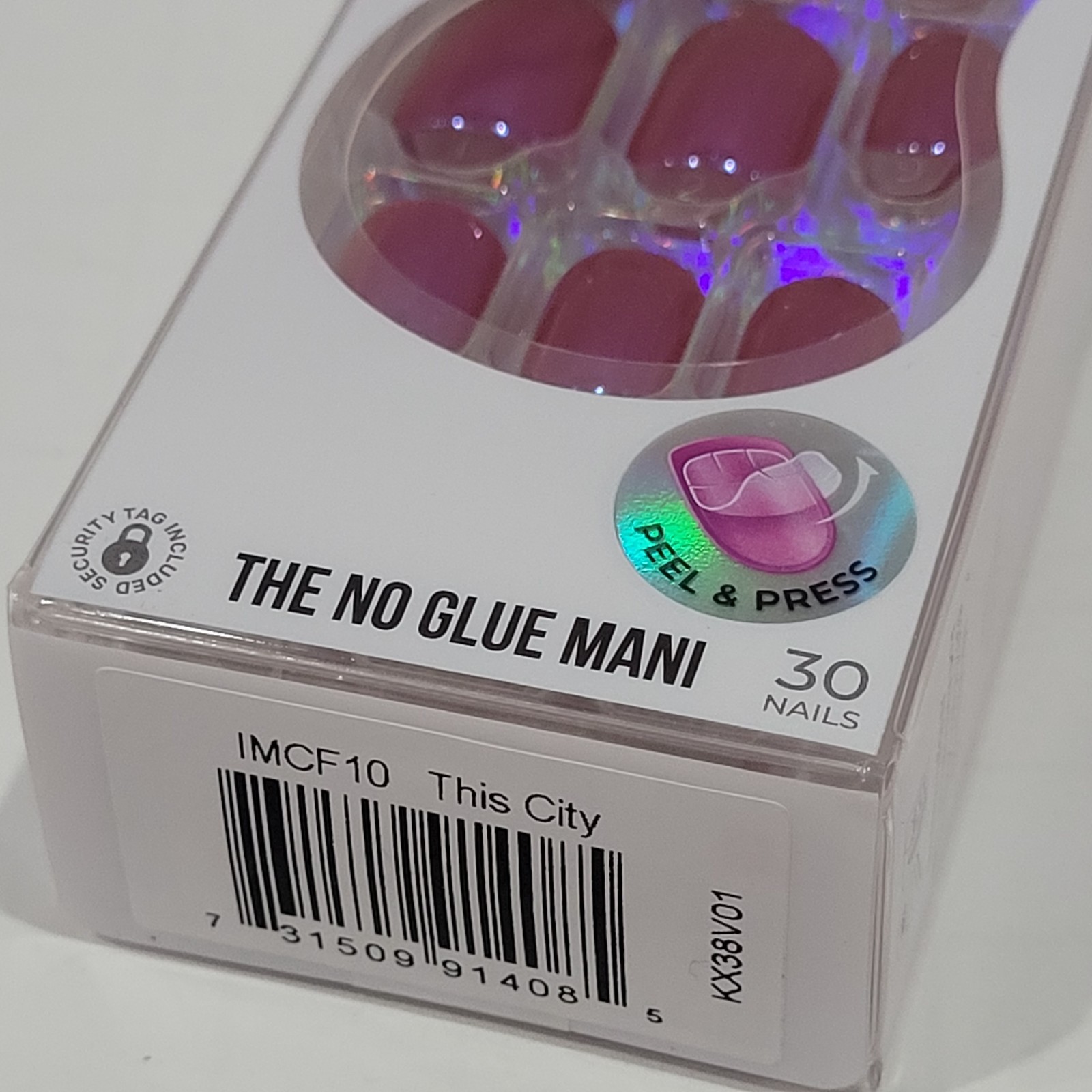 2pk imPRESS Color FX No Glue Mani Press-On Nails THIS CITY 91408 & Chrome Diva